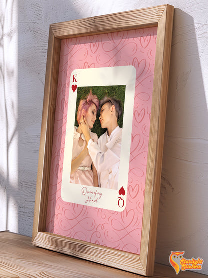 Custom Playing Card Print - Couples Wall Art